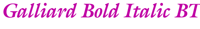 Galliard Bold Italic BT